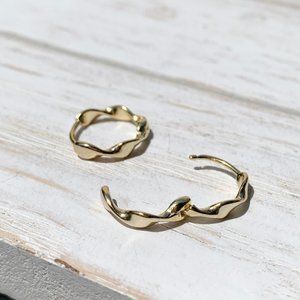 14k gold plated / Silver Tiny Hoop Earrings